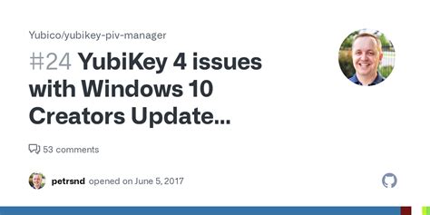 YubiKey 4 issues with Windows 10 Creators Update 